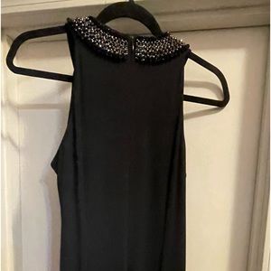 Black dress with beaded collar